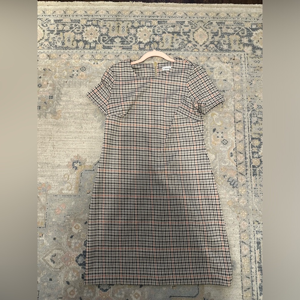 Calvin Klein Patterned Work Dress